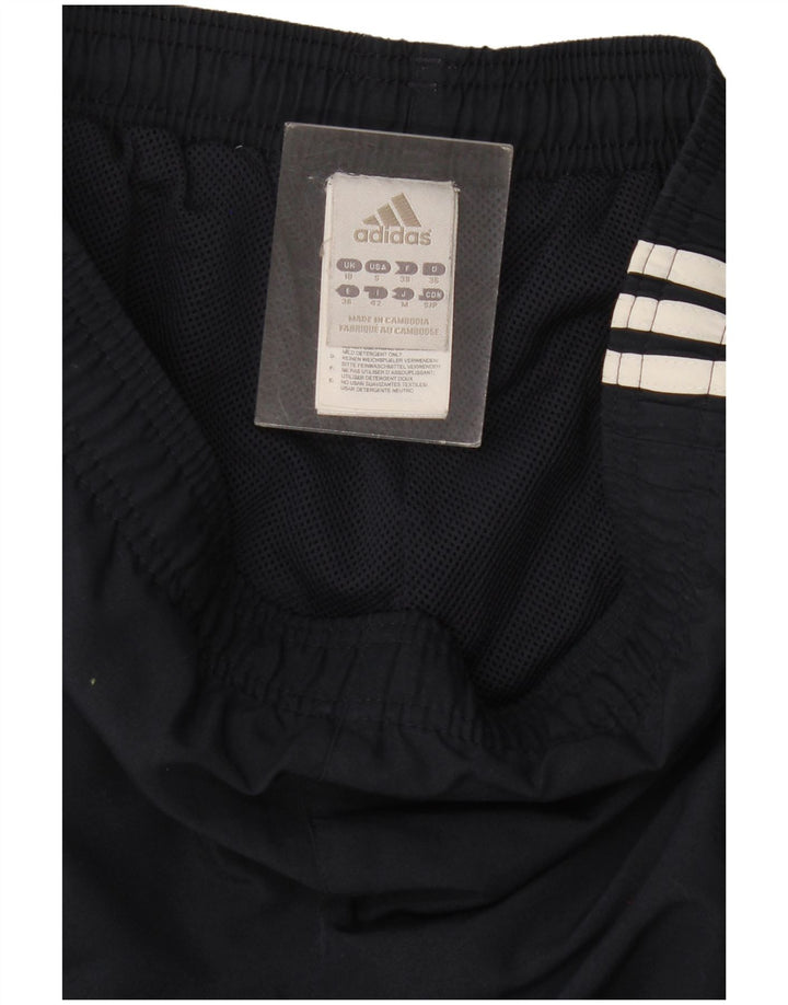 Pantaloni de trening Capri Adidas pentru femei UK 10 Poliester bleumarin mic