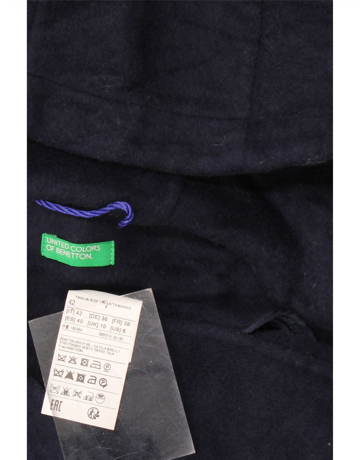 Pardesiu supradimensionat pentru femei BENETTON UK 10 mic din lână bleumarin