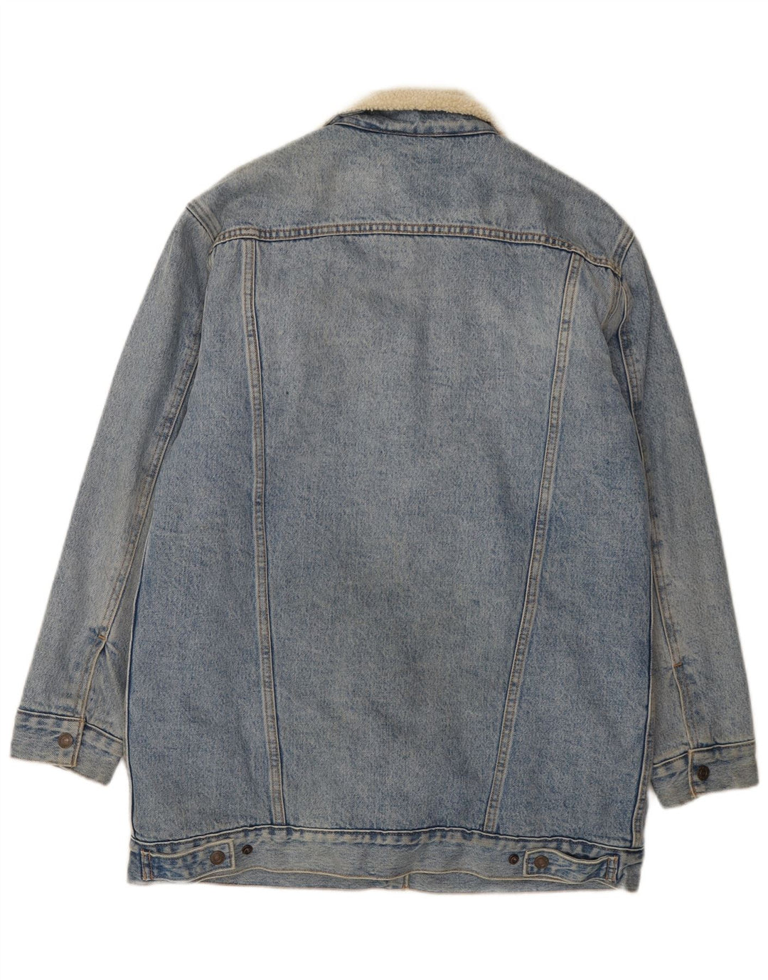 Jachetă de blugi Sherpa pentru femei Levi's UK 38, bumbac albastru mediu