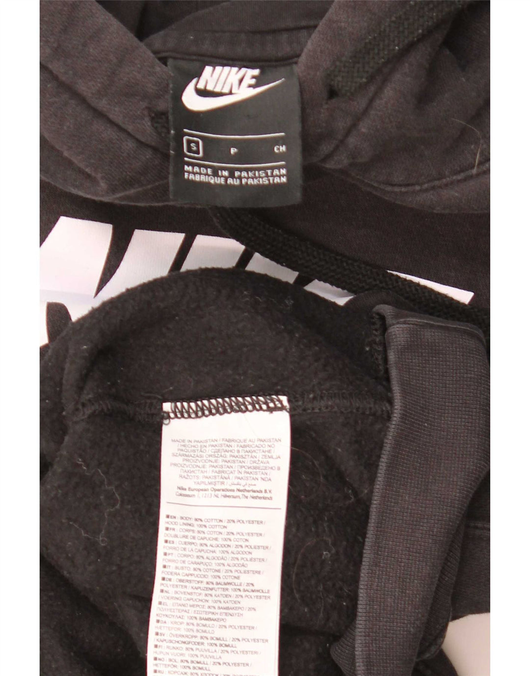 Pulover Nike Grafic pentru bărbați, bumbac mic, negru