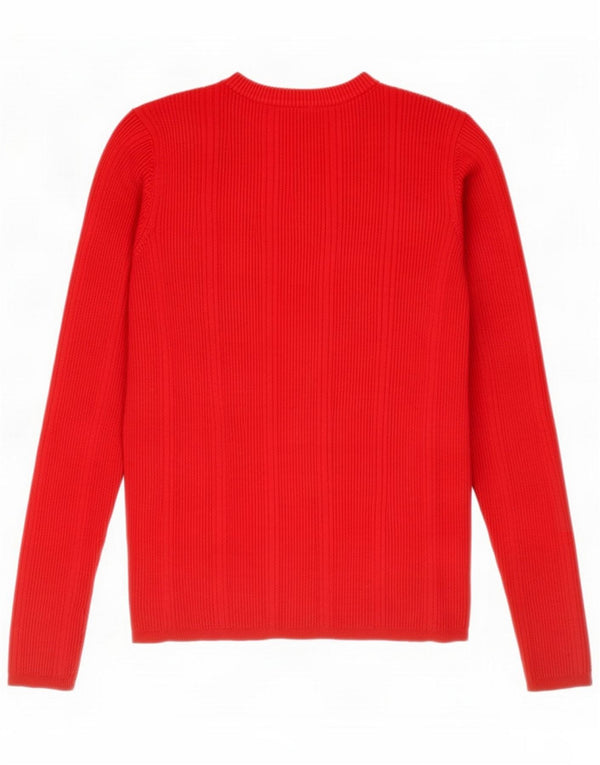 Marks & Spencer Top pentru femei cu mânecă lungă UK 14 Medium Red Viscose