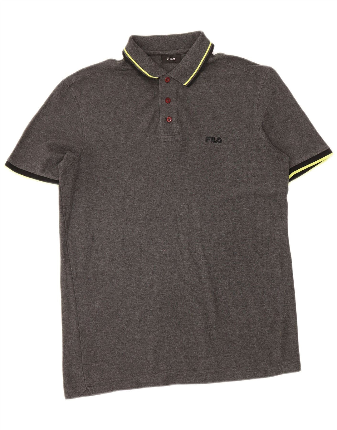 Tricou polo Fila pentru bărbați, bumbac gri mediu