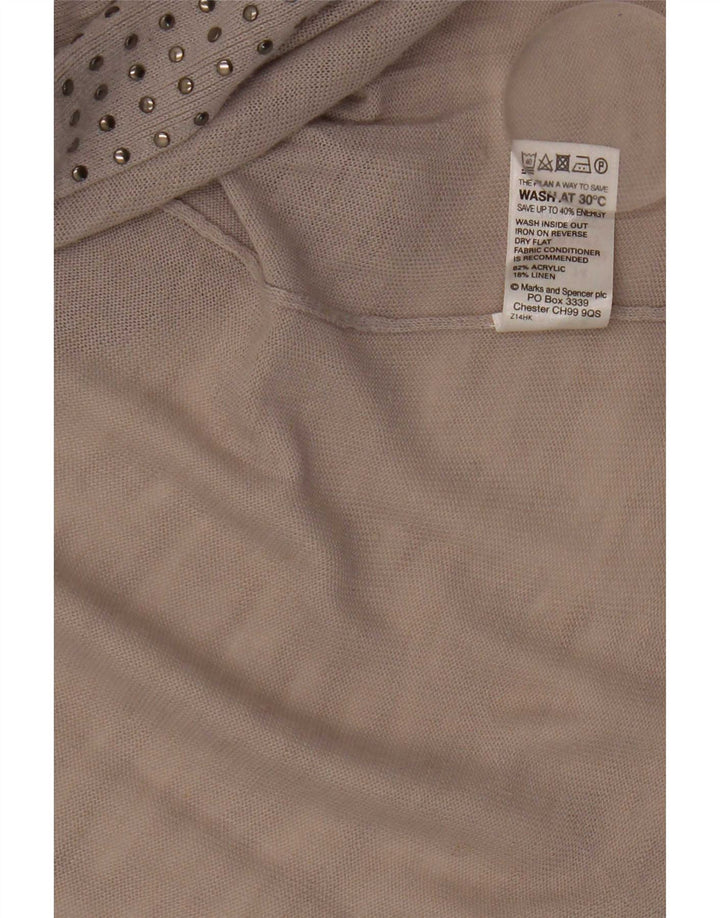 Top cardigan asimetric pentru femei Marks & Spencer UK 14 Medium Gri Acrilic