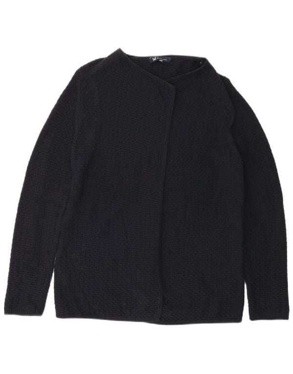 Crew Clothing Pulover cardigan deschis pentru femei UK 14 Medium bleumarin Bumbac