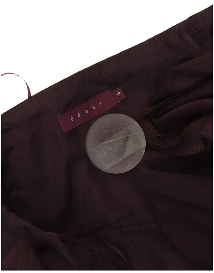 DEBUT Rochie Maxi fără bretele pentru femei UK 18 XL Poliester violet