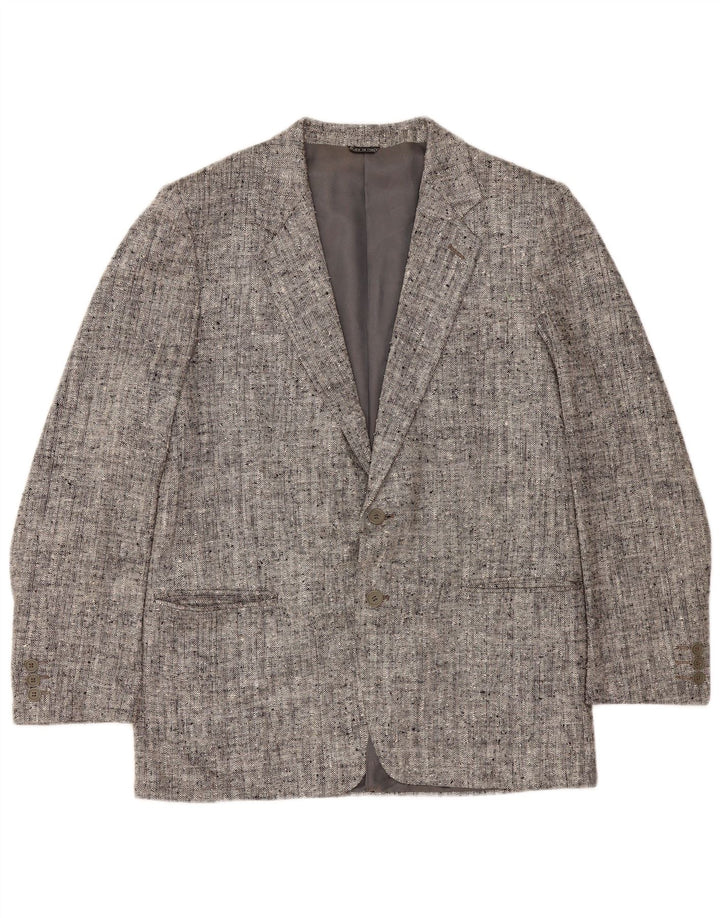 Jachetă Blazer pentru bărbați Lanifico Campore, cu 2 nasturi, IT 50, mătase mare, gri pete