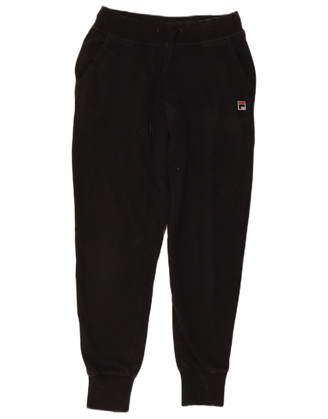 FILA Mens Tracksuit Trousers Joggers Small Black Cotton
