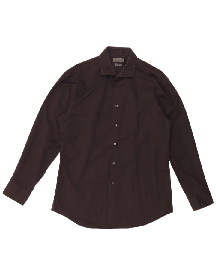 Cămașă pentru bărbați CALVIN KLEIN Extra Slim Fit Mărimea 16 Mare Neagră