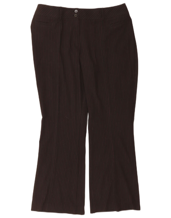 Pantaloni casual pentru femei Marks & Spencer UK 16 Large W34 L30 Black Pinstripe