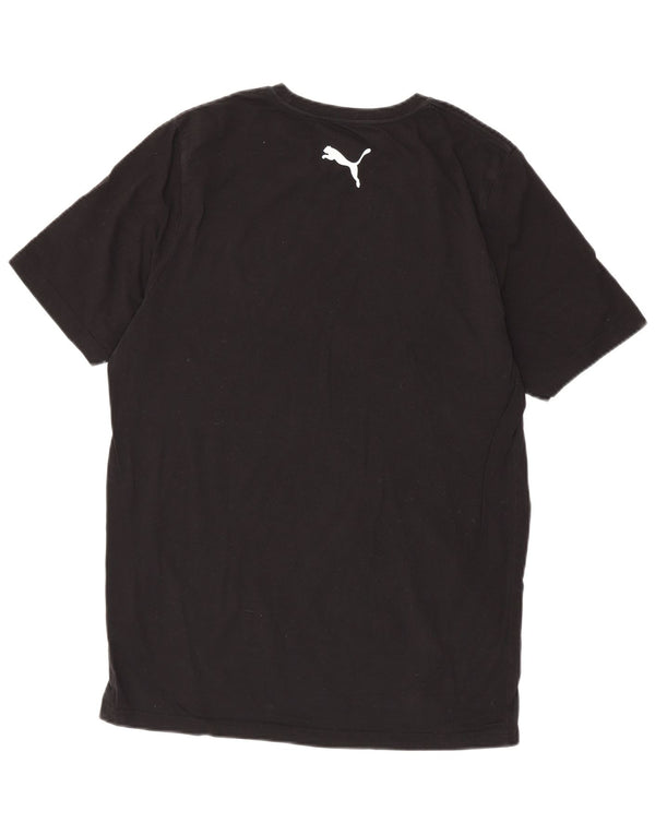 Puma Mens T-Shirt Top Large Black Cotton