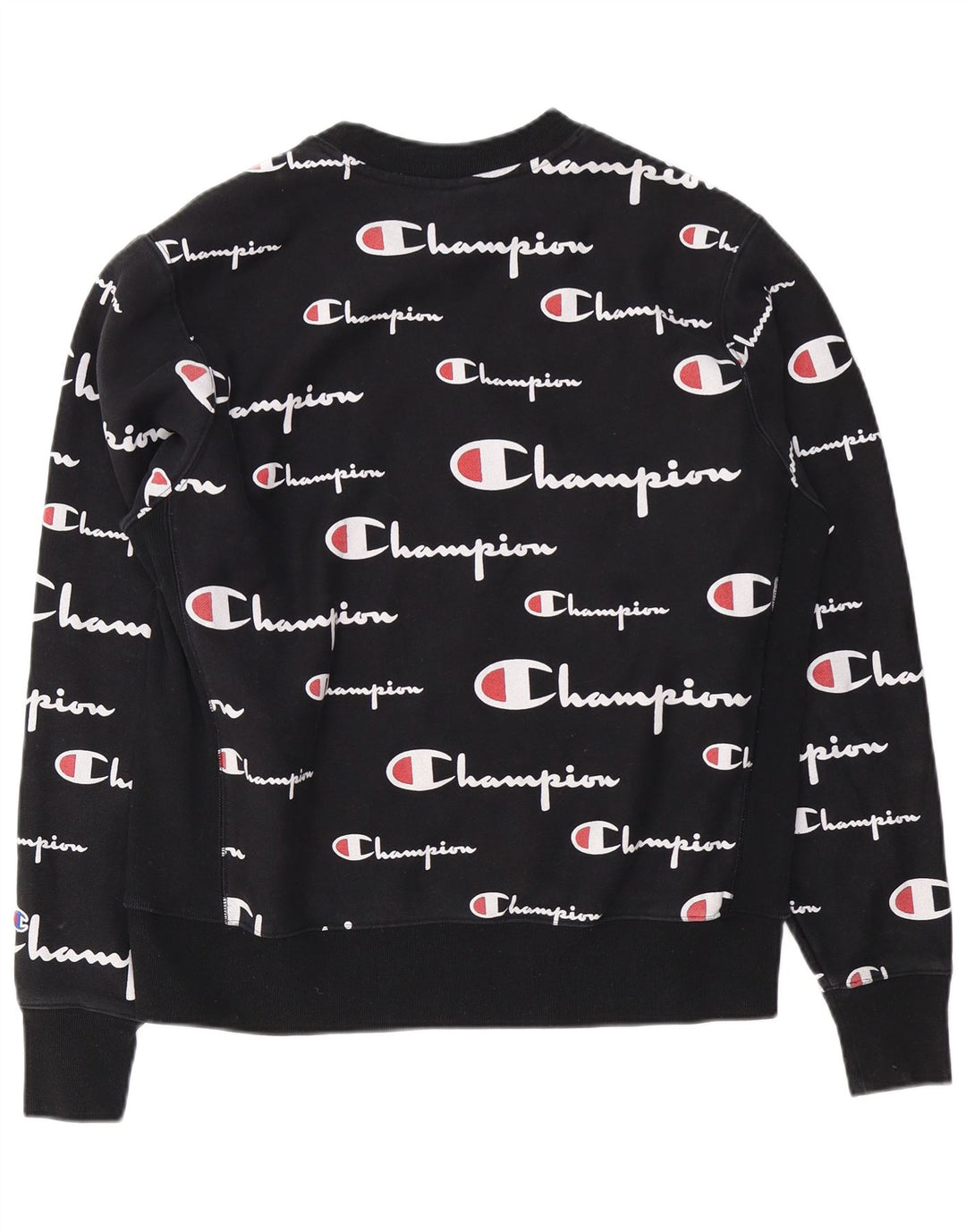 Pulover grafic pentru bărbați Champion Pulover mare din bumbac negru