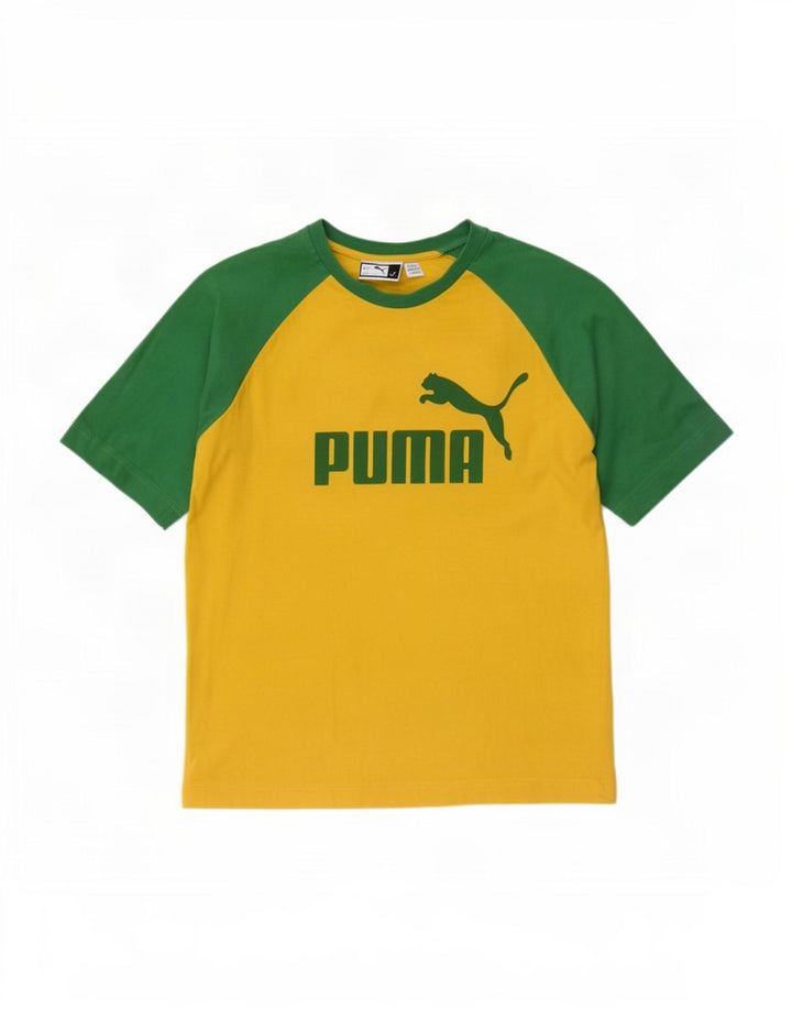 Tricou grafic Puma pentru bărbați Top mic galben Colorblock