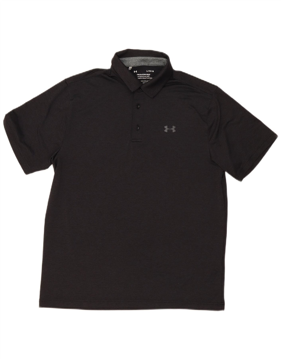 Tricou polo Under Armour pentru bărbați, mare, negru, poliester