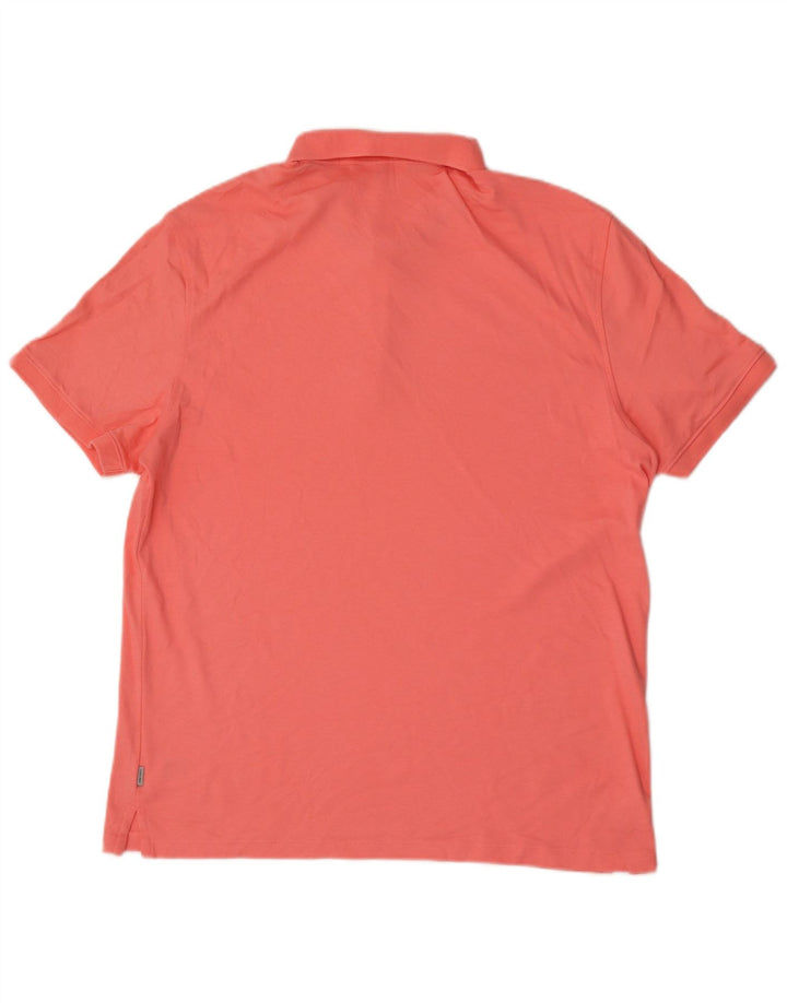 Cămașă polo Calvin Klein pentru bărbați, bumbac, roz mare