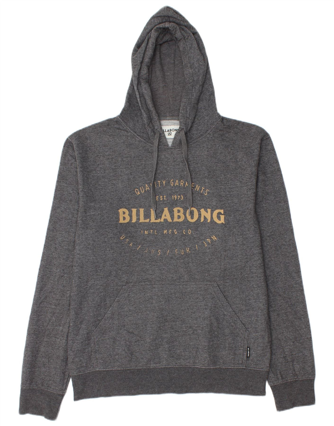 Pulover Billabong pentru bărbați cu grafică, poliester cu pături, gri mediu