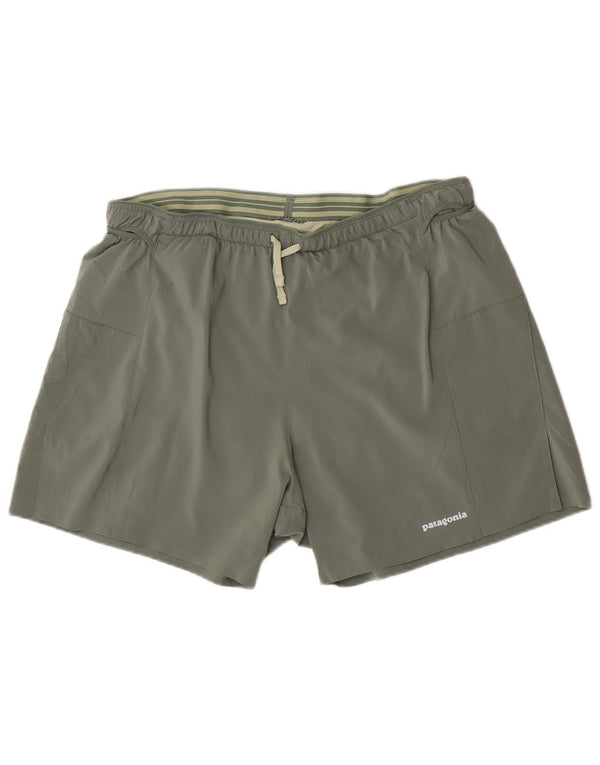 Pantaloni scurti sport Patagonia pentru femei UK 14 Large Kaki Poliester