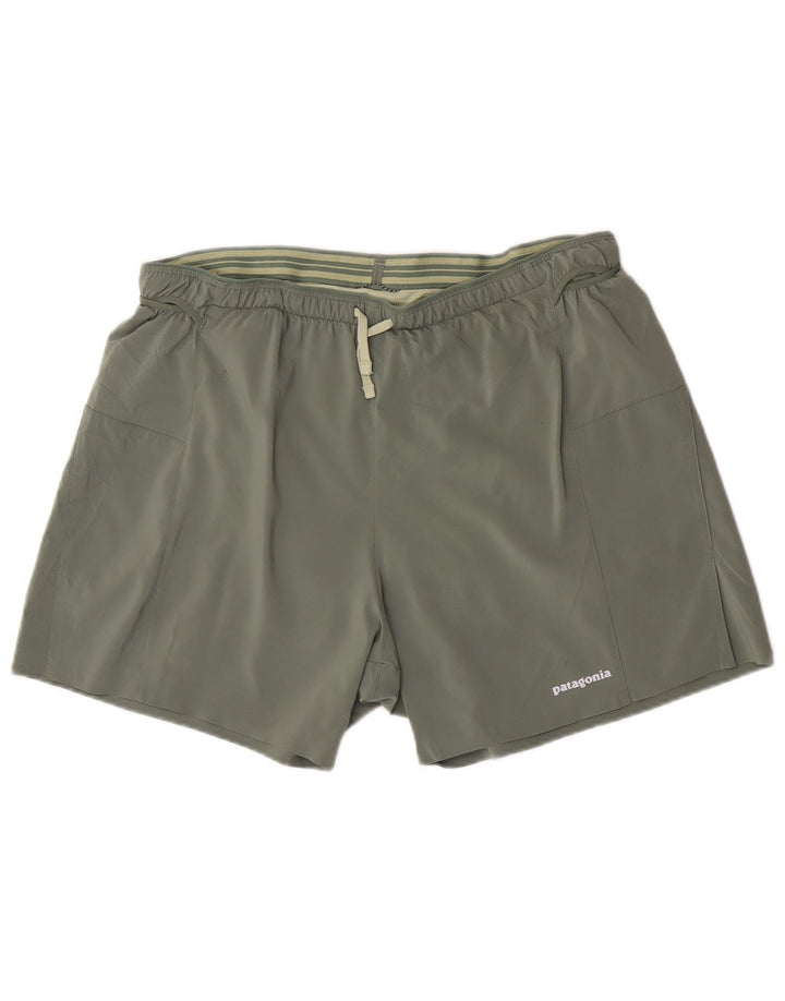 Pantaloni scurti sport Patagonia pentru femei UK 14 Large Kaki Poliester