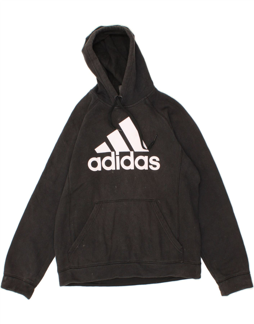 ADIDAS Mens Graphic Hoodie Jumper Medium Black Cotton Vintage Adidas and Second-Hand Adidas from Messina Hembry 