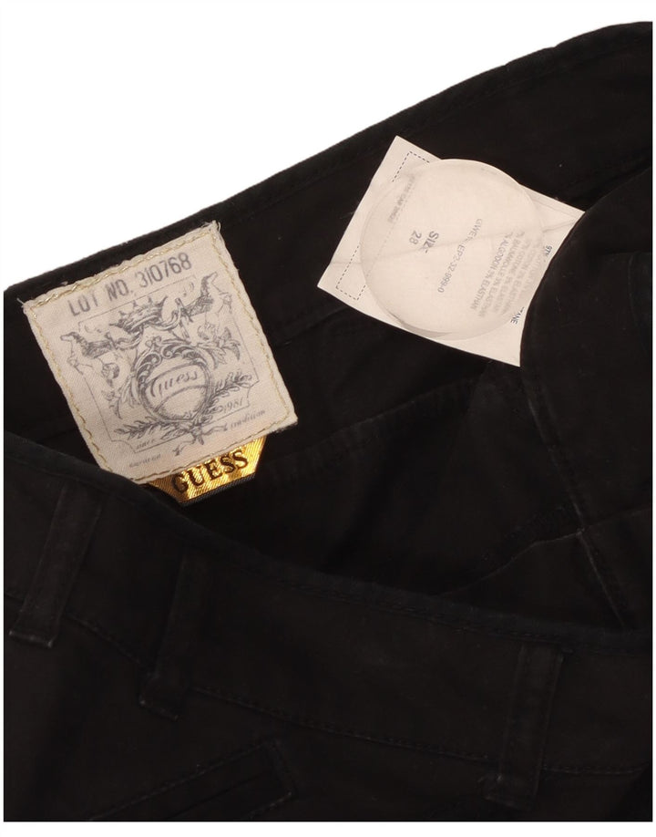 Fusta mini Guess pentru femei W28 bumbac negru mediu