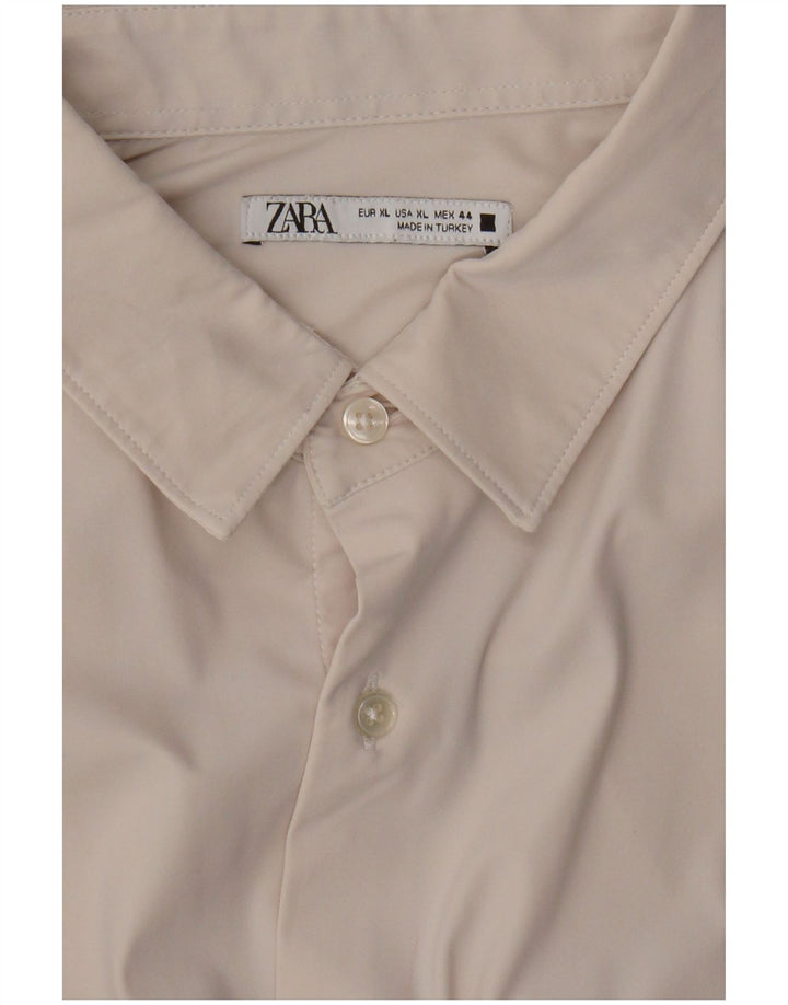 Cămașă pentru bărbați Zara XL alb