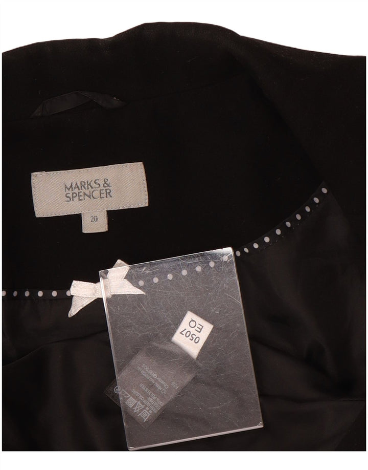 Jachetă pentru femei Marks & Spencer cu 3 nasturi, UK 20 2XL, poliester negru