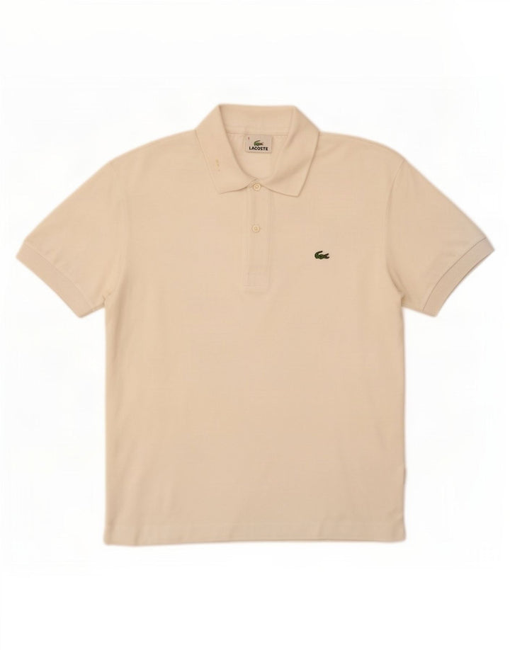 Tricou polo pentru bărbați Lacoste Mărimea 3 Bumbac alb mic