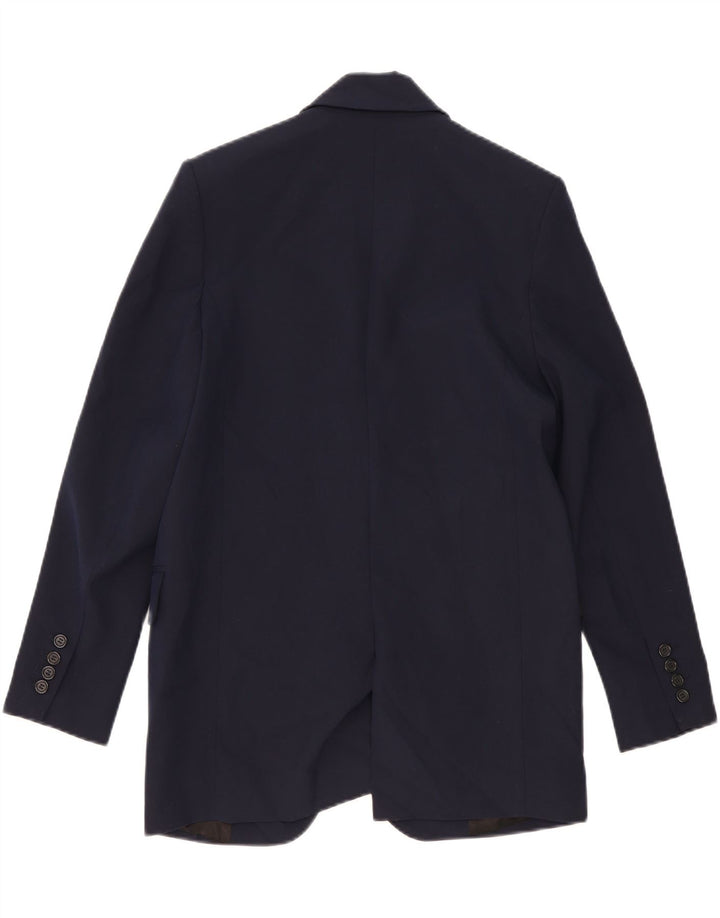 Blazer supradimensionat cu 2 nasturi Zara pentru femei UK 6 XS Viscoză bleumarin