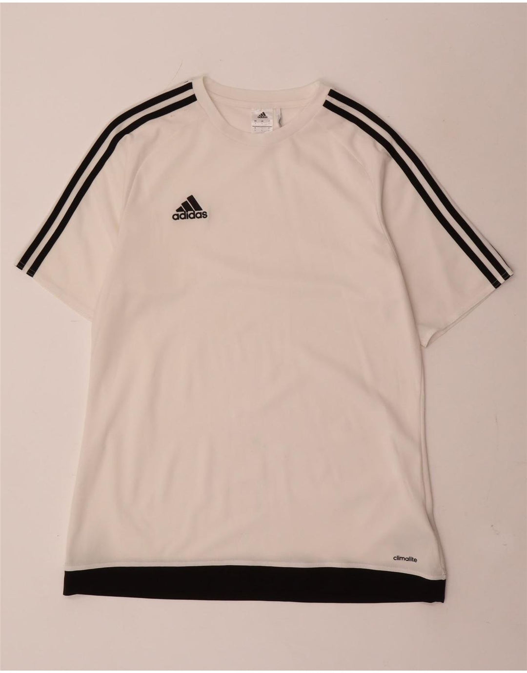 Tricou Adidas Climalite pentru bărbați Top mare, alb, poliester color bloc