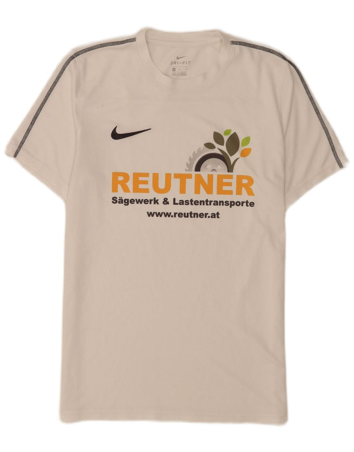 Tricou grafic Nike pentru bărbați Top Mediu Alb Poliester Sport