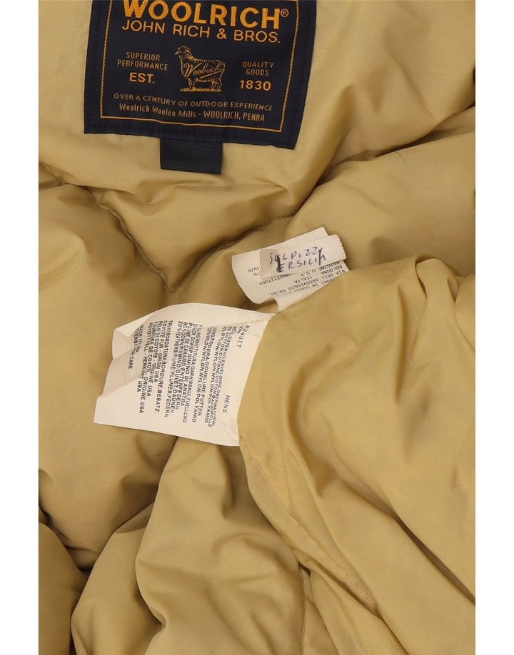Jachetă căptușită cu glugă pentru bărbați Woolrich UK 36 Nylon alb mic