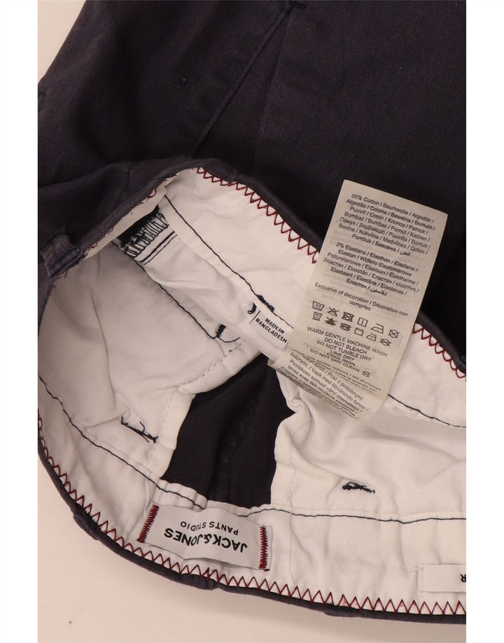 Pantaloni scurți chino pentru bărbați JACK & JONES, de culoare normală, W30, bumbac, albastru bleumarin mediu
