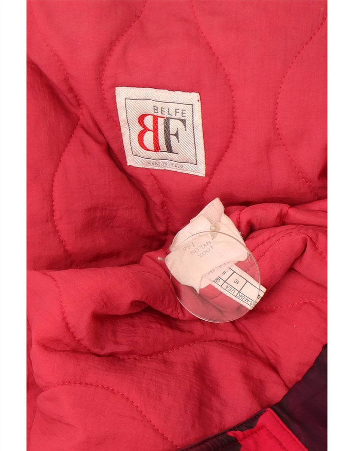 Jachetă de schi supradimensionată pentru femei Belfe & Belfe UK 16, mare, roz, nailon floral