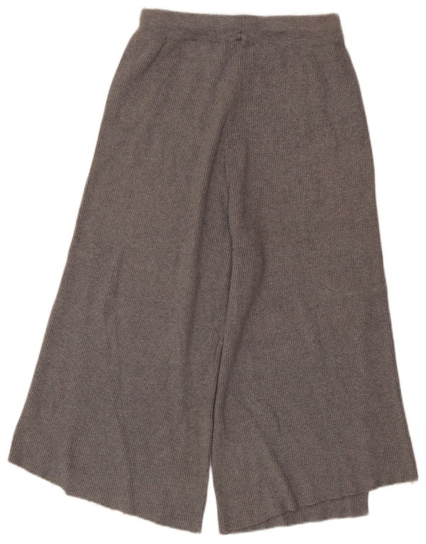 Pantaloni Capri tricot pentru femei Zara UK 8 Small W25 L19 Gri