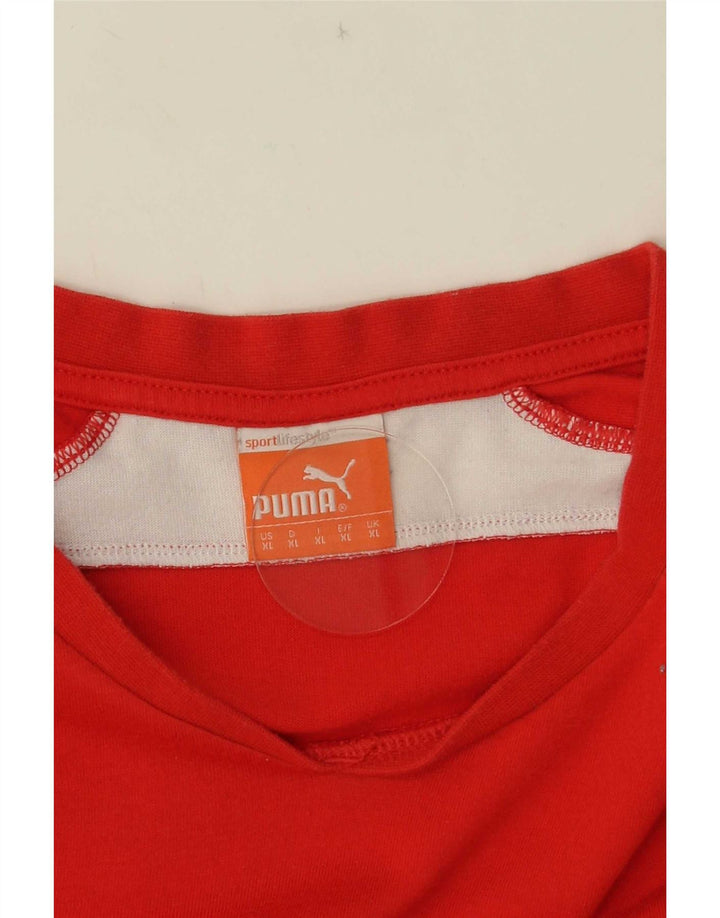 Tricou pentru bărbați Puma Top XL Roșu Colorblock