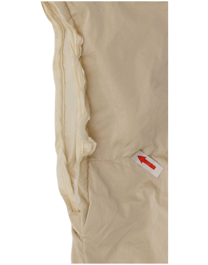 Gilet căptușit cu paragate supradimensionat pentru femei Zara UK 10, mic, bej, poliester