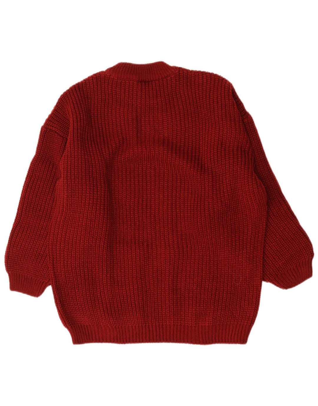Pulover vintage pentru femei cu gât supradimensionat, pulover EU 38/40 Maroon mediu
