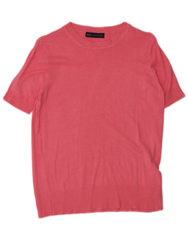 Pulover pentru femei Marks & Spencer, cu gât de barcă, UK 8, mic, roz