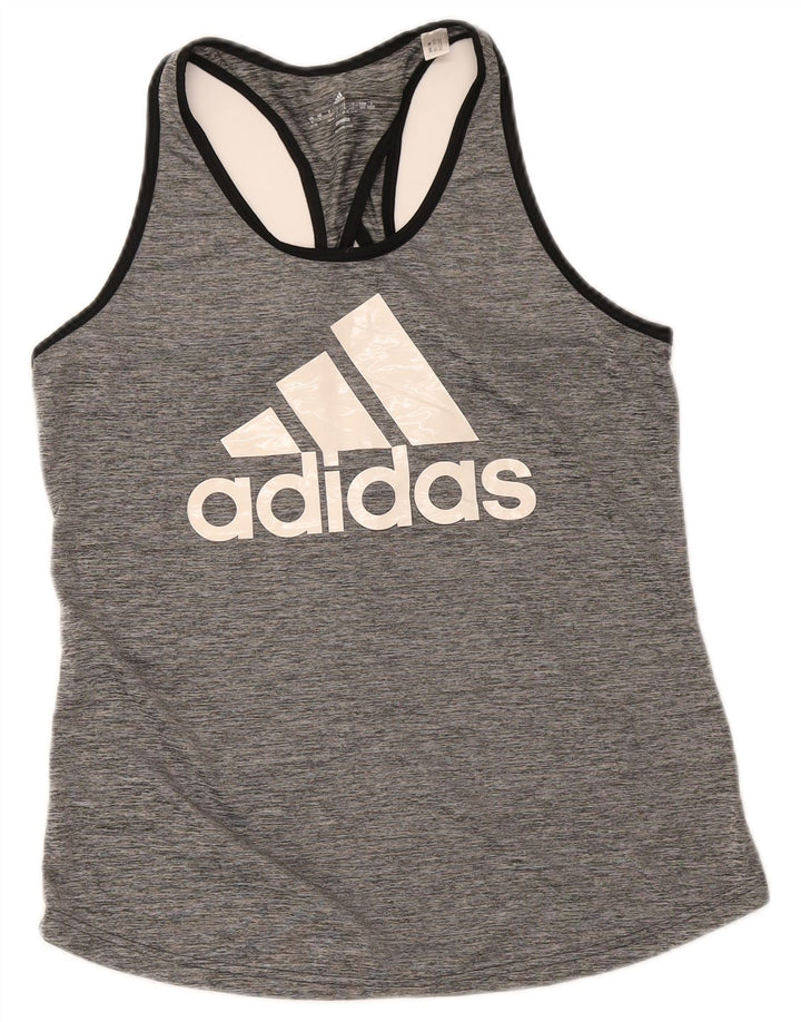 Vesta grafică pentru femei Adidas Marea Britanie 16/18 Poliester mare gri