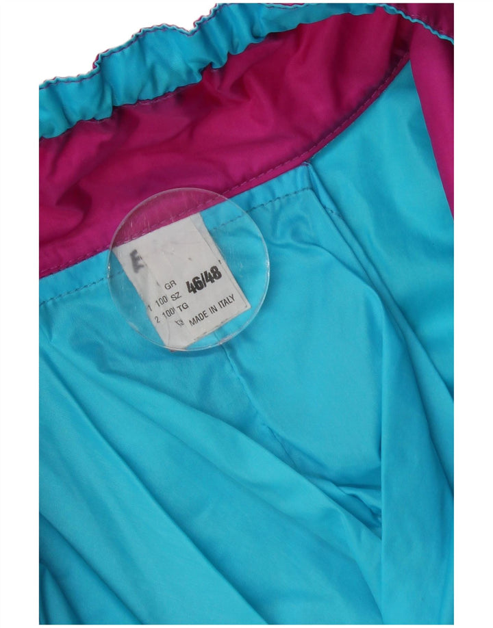 Jachetă de schi cu grafică vintage pentru bărbați Marea Britanie 46/48 2XL Albastru Poliamidă color bloc