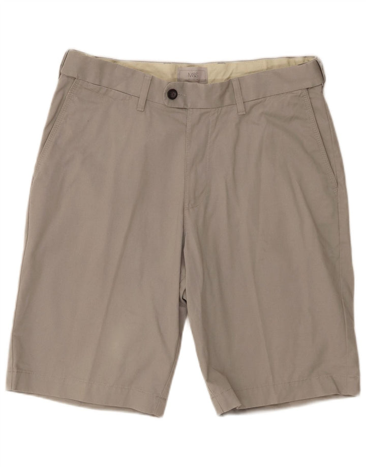 Pantaloni scurți chino pentru bărbați Marks & Spencer W34, bumbac gri mare