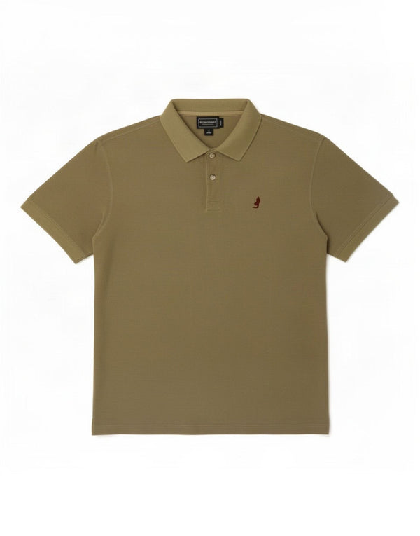 Tricou polo Marlboro Classics pentru bărbați, bumbac kaki XL