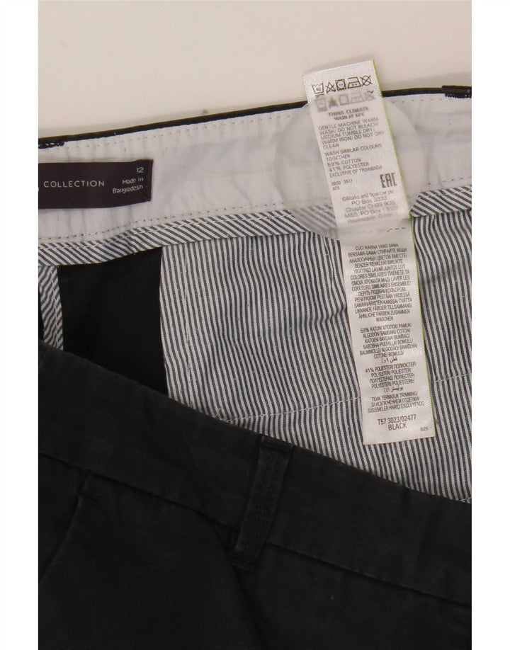 Pantaloni scurti chino pentru femei Marks & Spencer UK 12 Medium W32 Bumbac negru