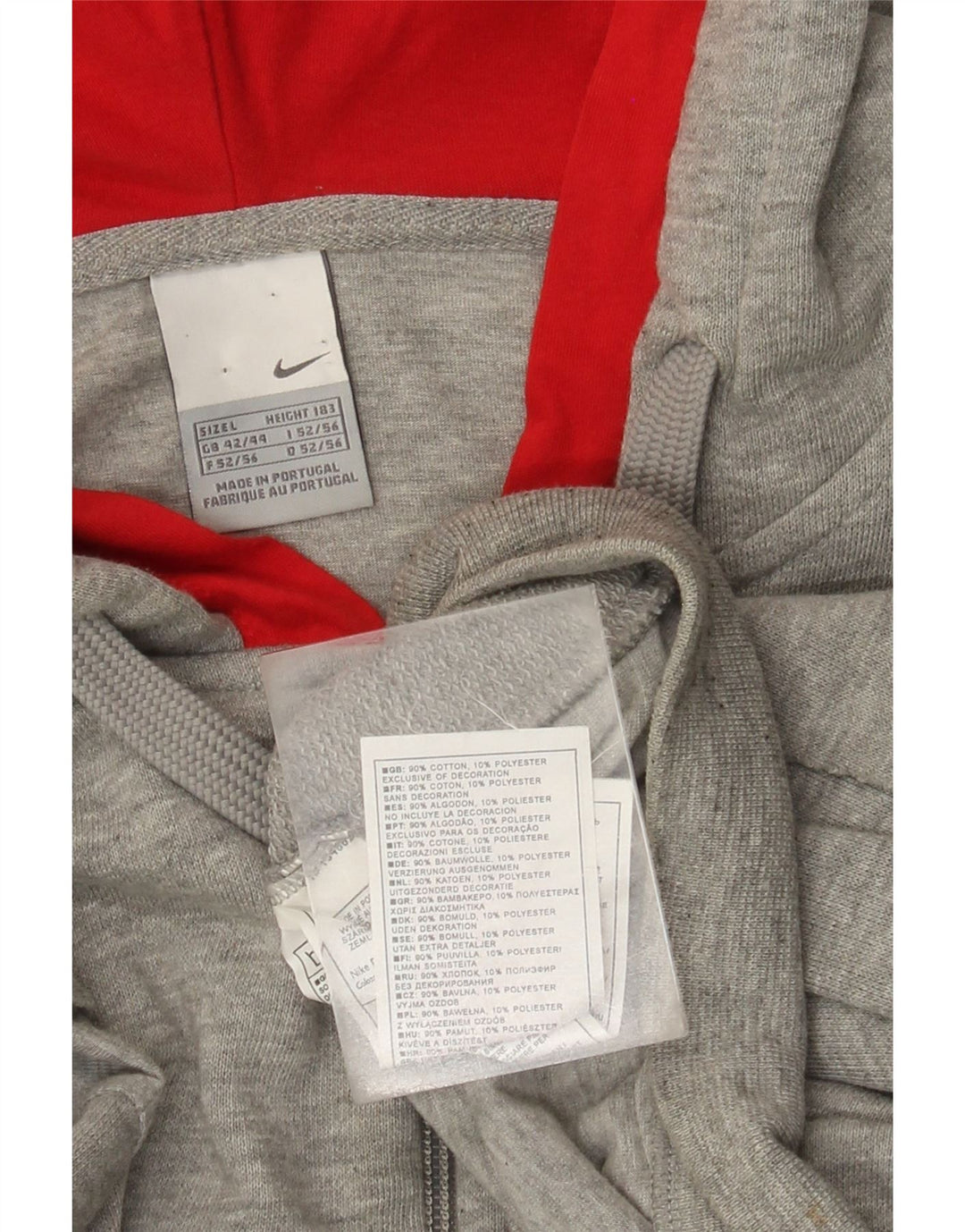 Pulover Nike pentru bărbați, cu fermoar, bumbac, gri mare
