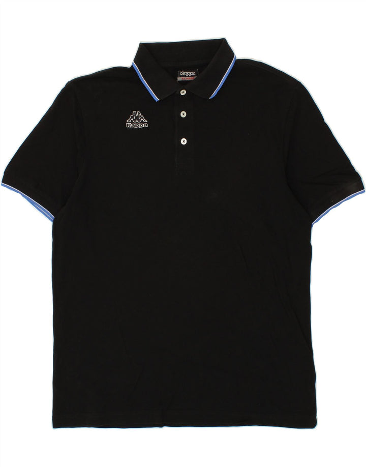 KAPPA Mens Polo Shirt XL Black Cotton Vintage Kappa and Second-Hand Kappa from Messina Hembry 