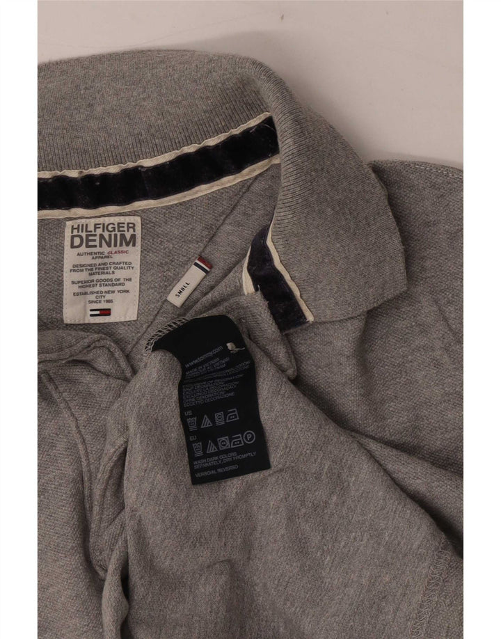 Tricou polo Tommy Hilfiger pentru bărbați, bumbac gri mic