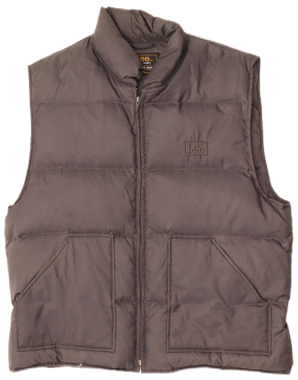 Gilet căptușit pentru bărbați Lee UK 42 XL, nailon gri