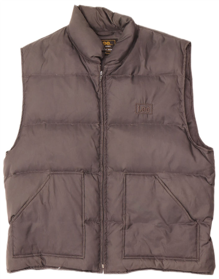 Gilet căptușit pentru bărbați Lee UK 42 XL, nailon gri