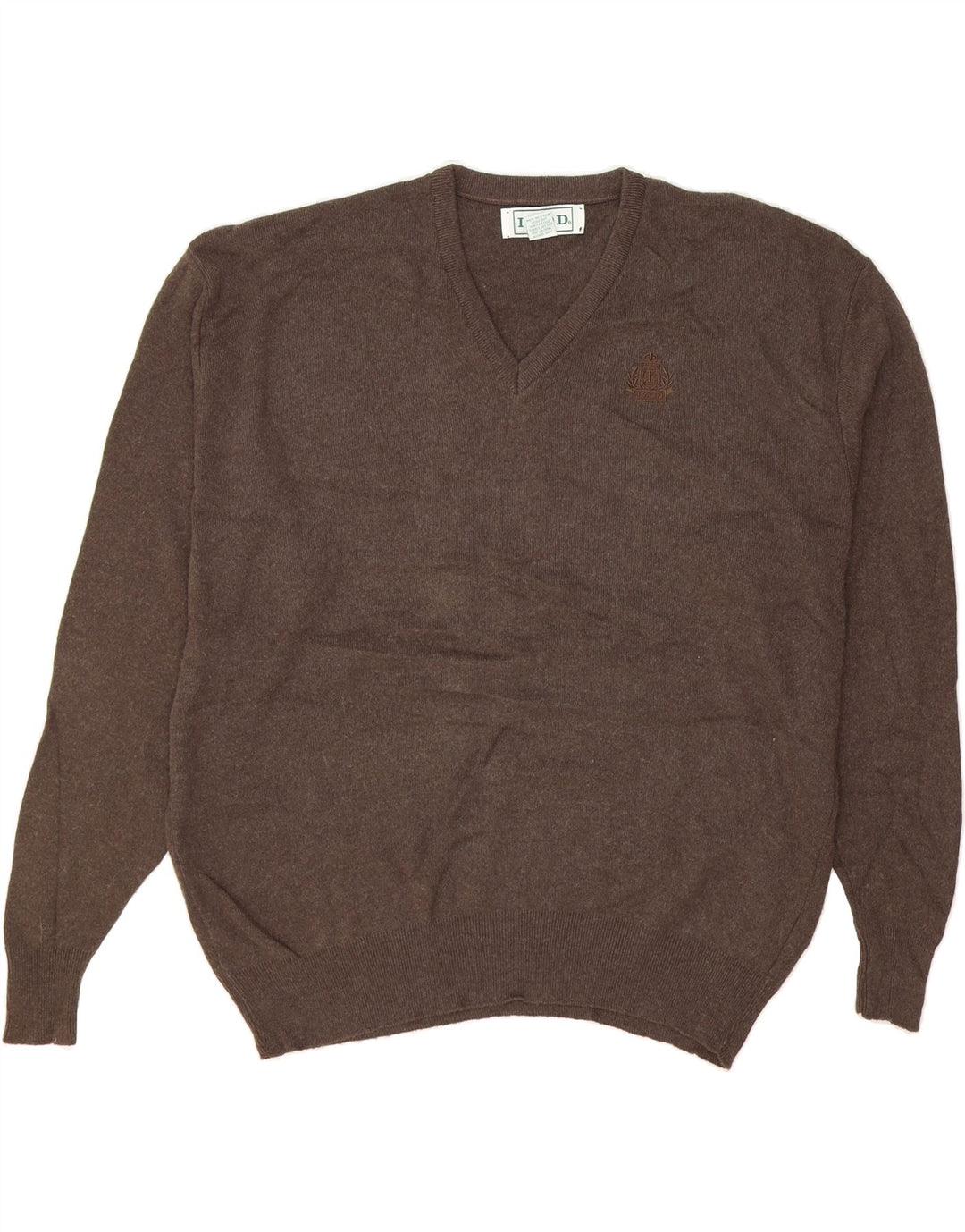IZOD Mens V-Neck Jumper Sweater XL Brown Acrylic Vintage Izod and Second-Hand Izod from Messina Hembry 