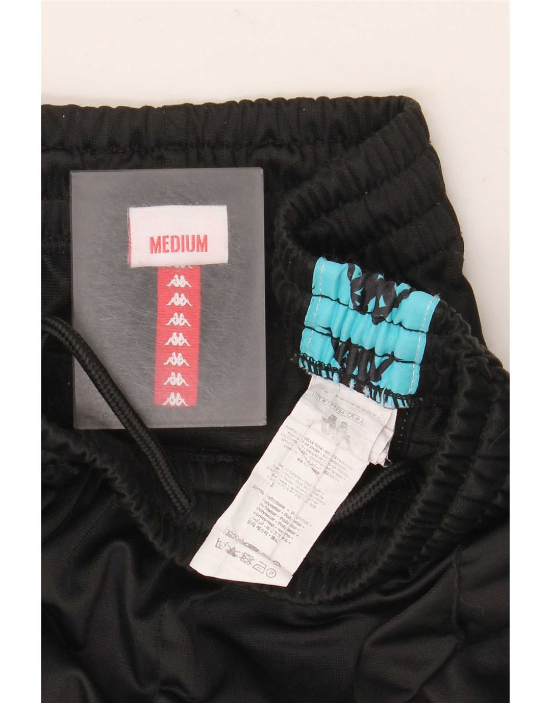 Pantaloni de trening cu grafică pentru bărbați Kappa Pantaloni de jogging, mediu negru, color block