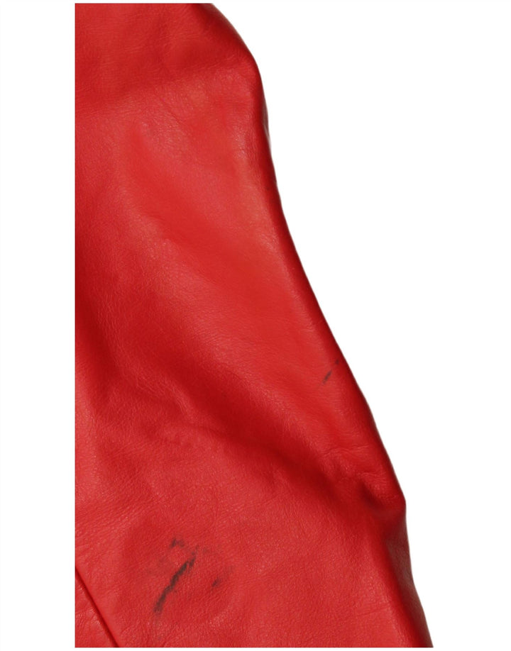 Jachetă vintage din piele pentru femei, EU 40, roșie medie